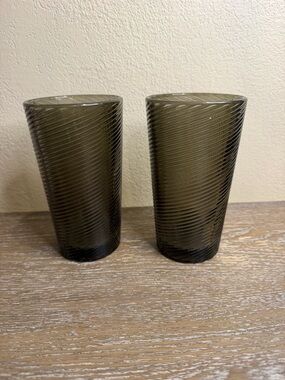 14.9 fl oz Glass Swirl Restful Tumbler Green - Threshold set of 2
